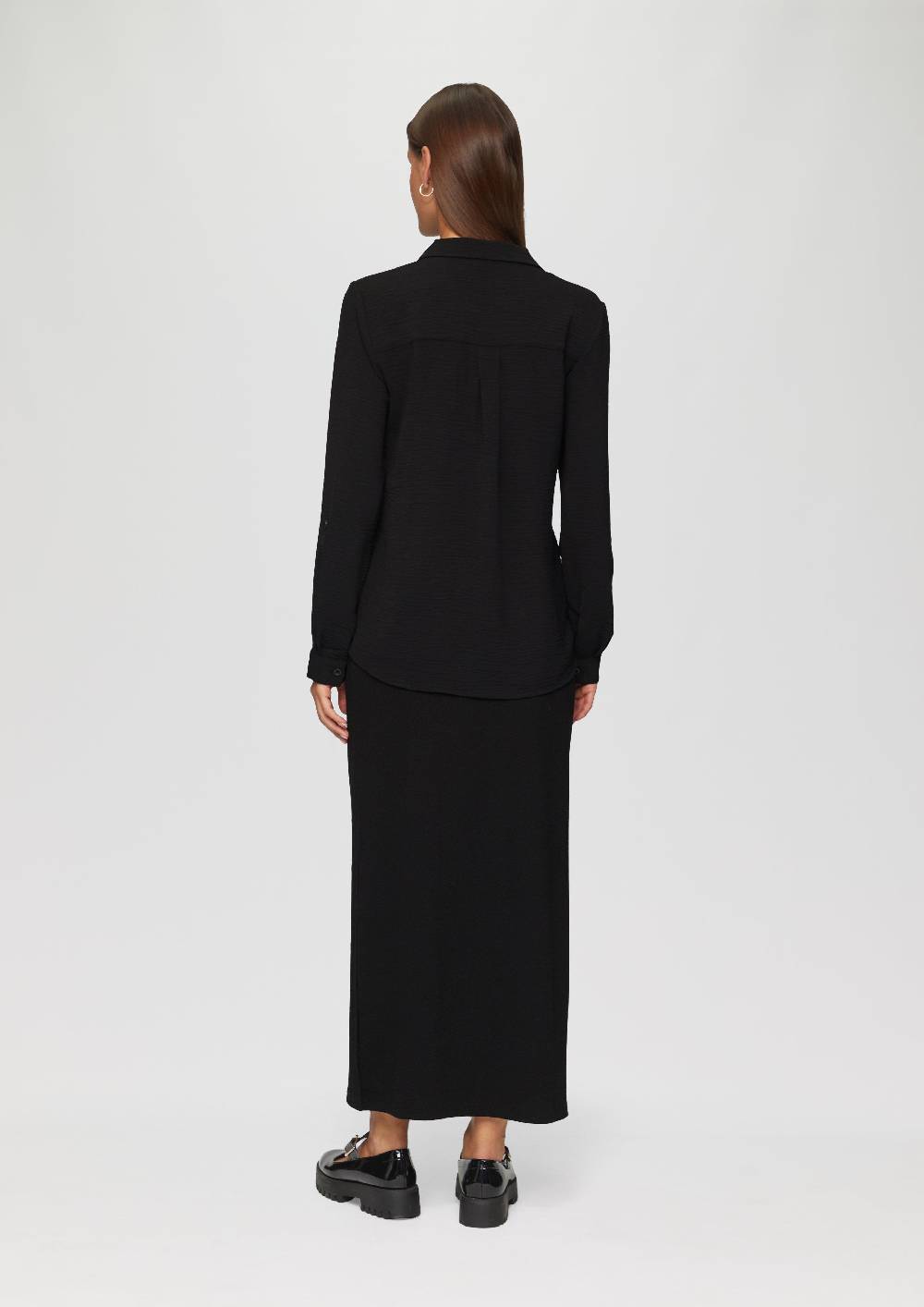 S.Oliver Crêpe-Bluse Mit Brusttaschen