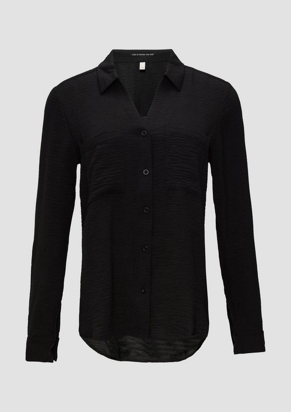 s.Oliver Crêpe-Bluse mit Brusttaschen