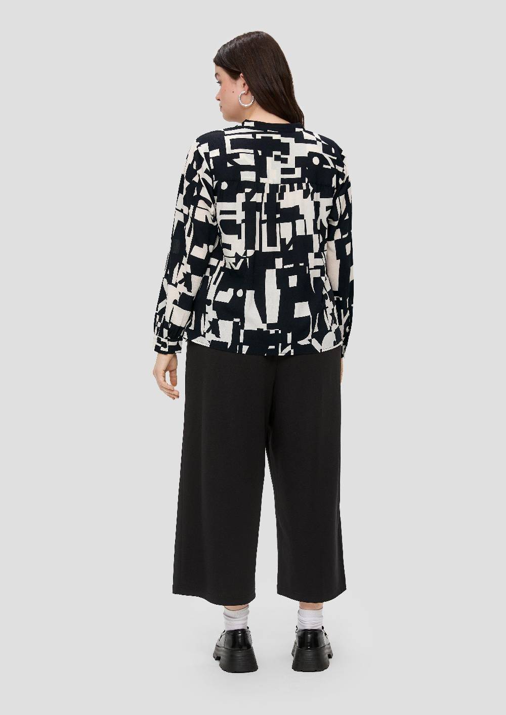 S.Oliver Crêpe-Bluse Mit Raffung