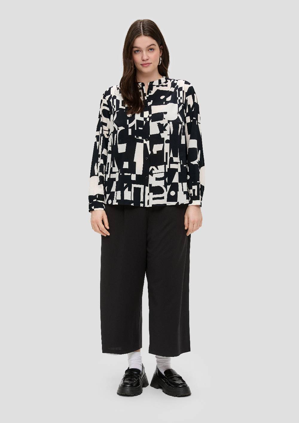 S.Oliver Crêpe-Bluse Mit Raffung