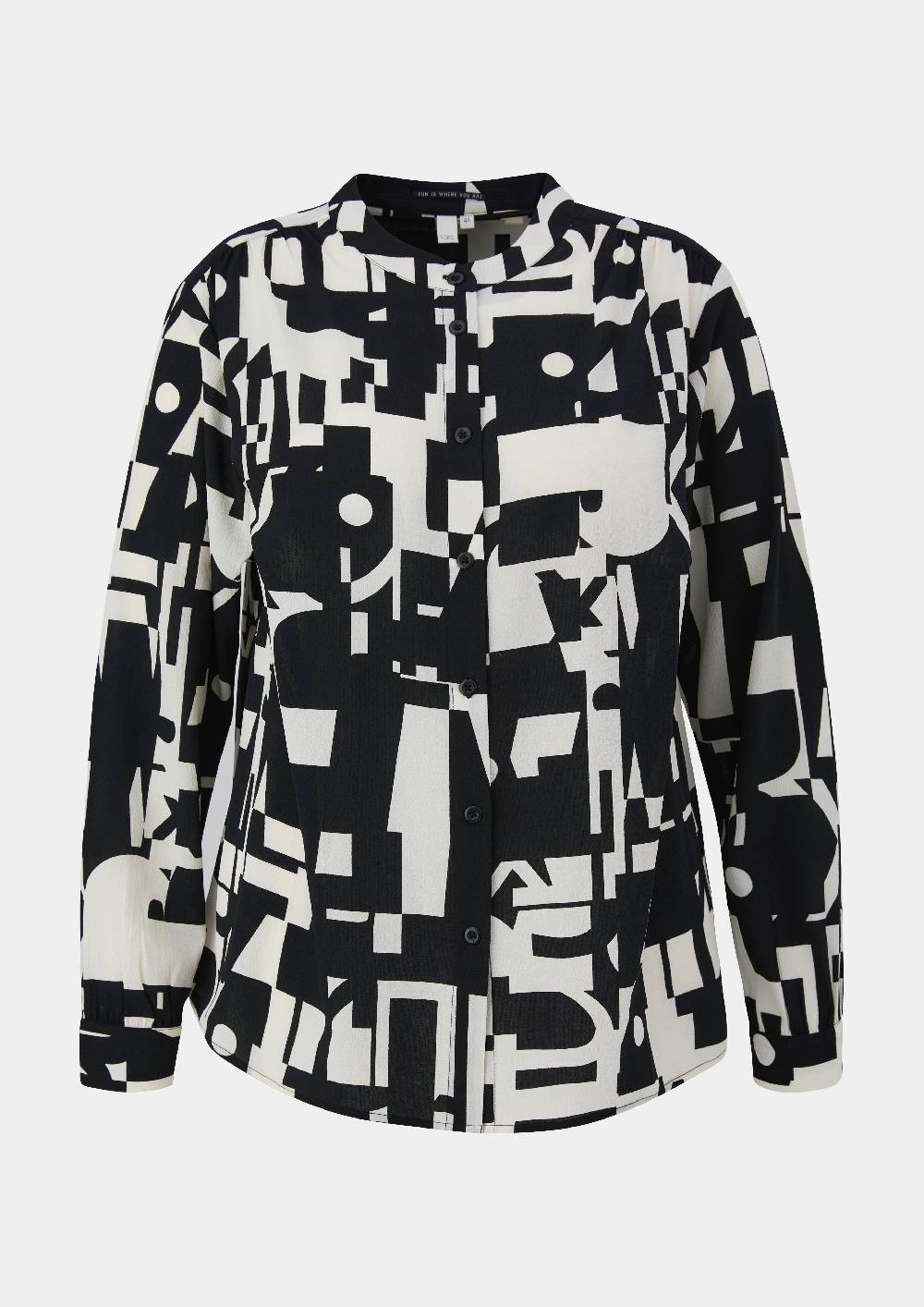 S.Oliver Crêpe-Bluse Mit Raffung