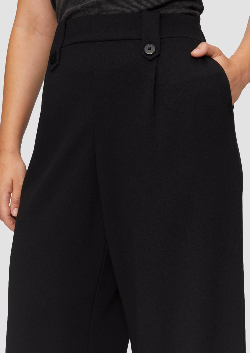 S.Oliver Crêpe-Hose Im Relaxed Fit Mit Wide Leg