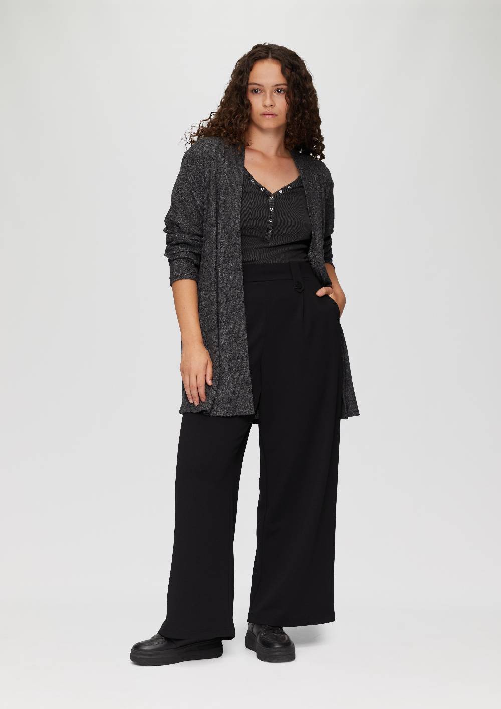 S.Oliver Crêpe-Hose Im Relaxed Fit Mit Wide Leg