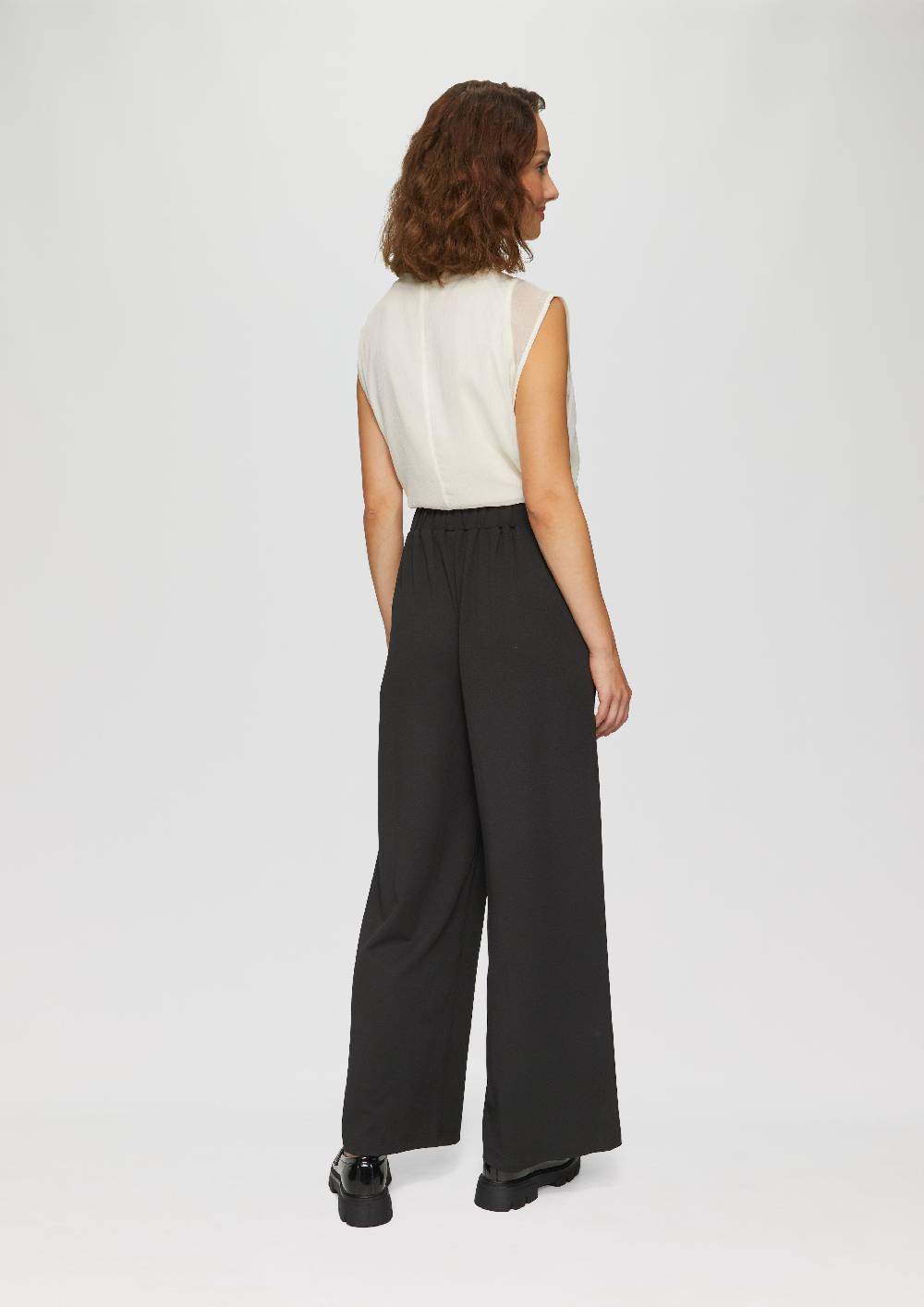 S.Oliver Crêpe-Hose Im Relaxed Fit Mit Wide Leg