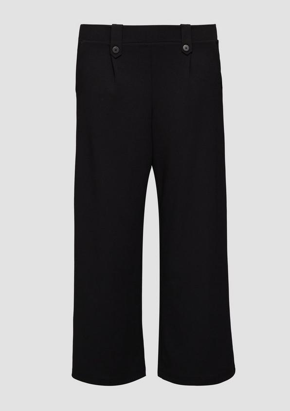 s.Oliver Crêpe-Hose im Relaxed Fit mit Wide Leg