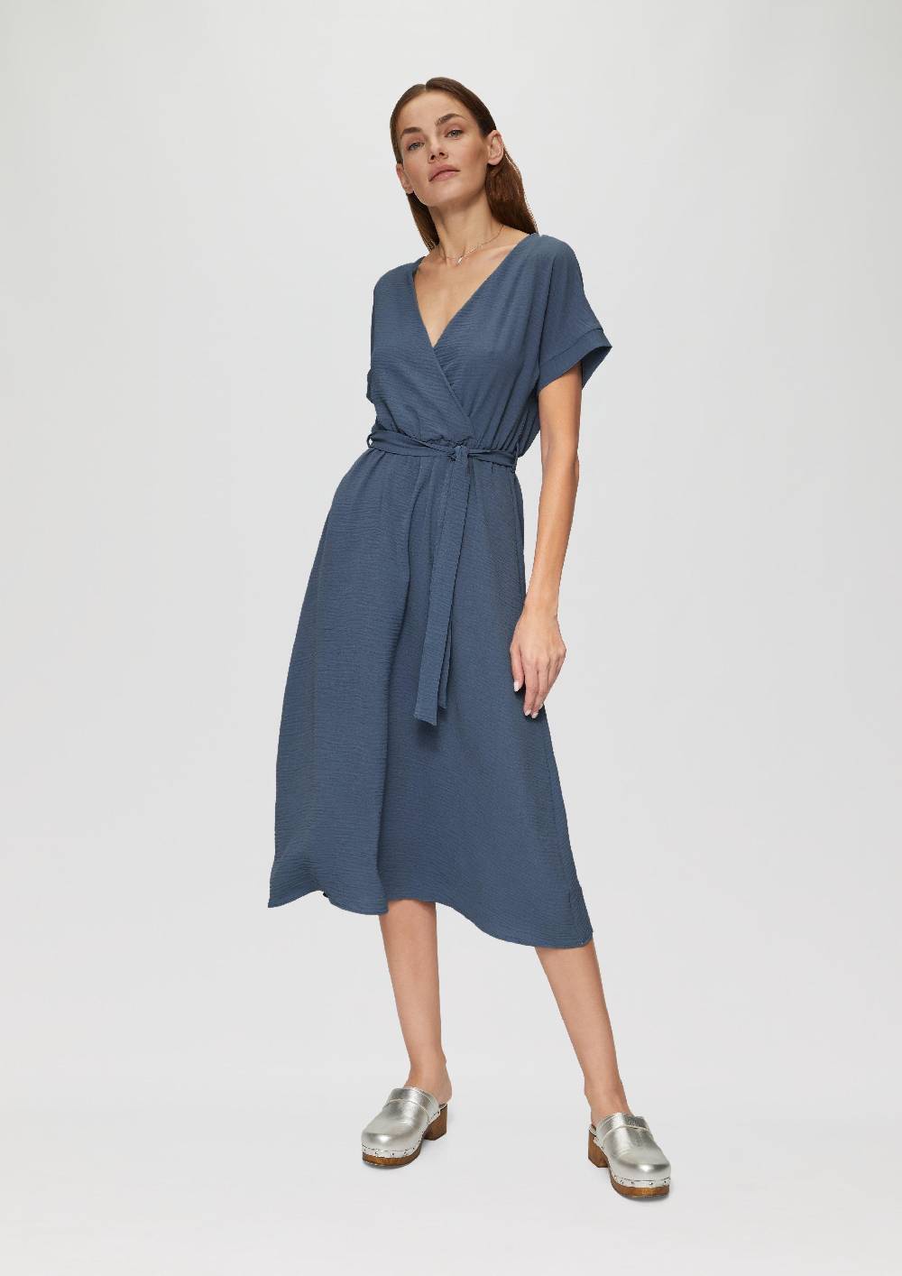 S.Oliver Crêpe-Kleid In Wickel-Optik