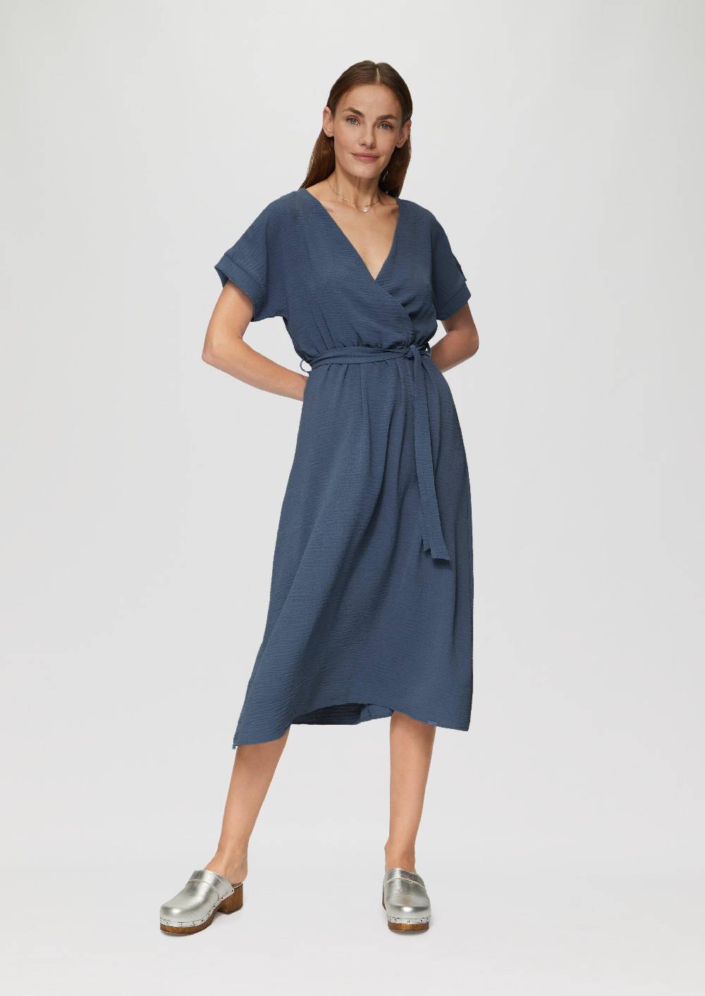 S.Oliver Crêpe-Kleid In Wickel-Optik