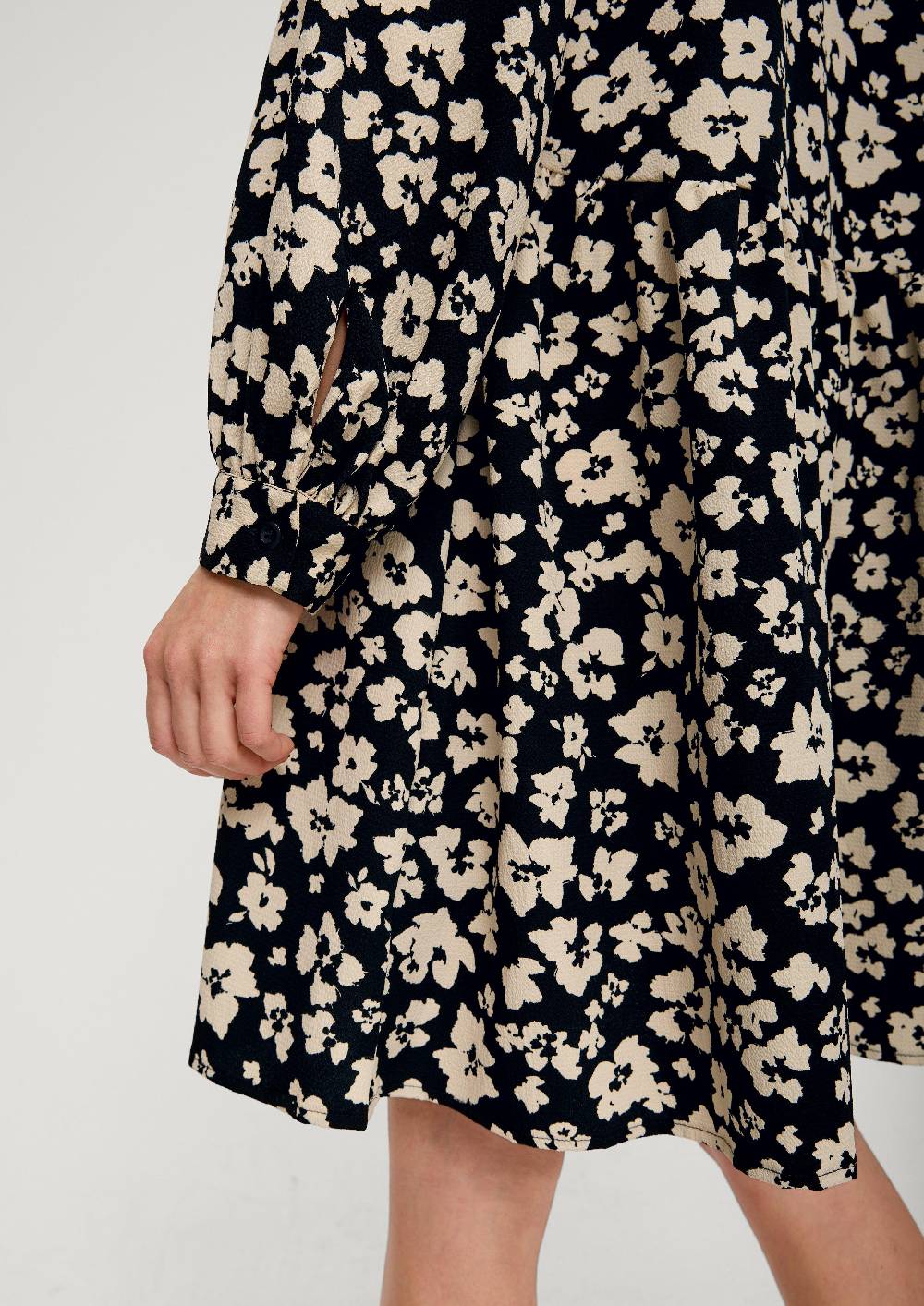 S.Oliver Crêpe-Kleid Mit Allover-Print