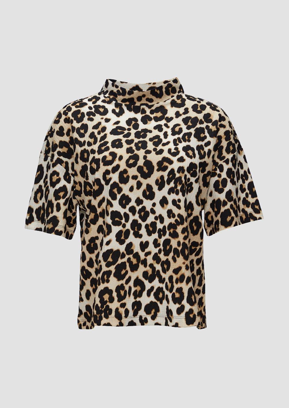 S.Oliver Crêpe-Shirt Mit Stehkragen