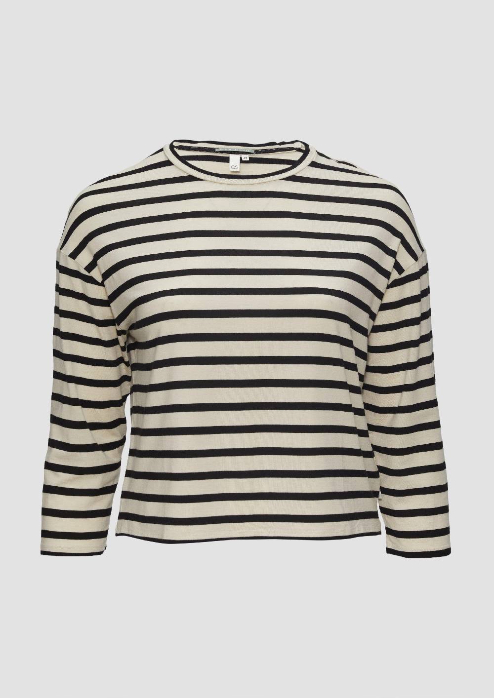 S.Oliver Cropped Langarmshirt Aus Lyocellmix