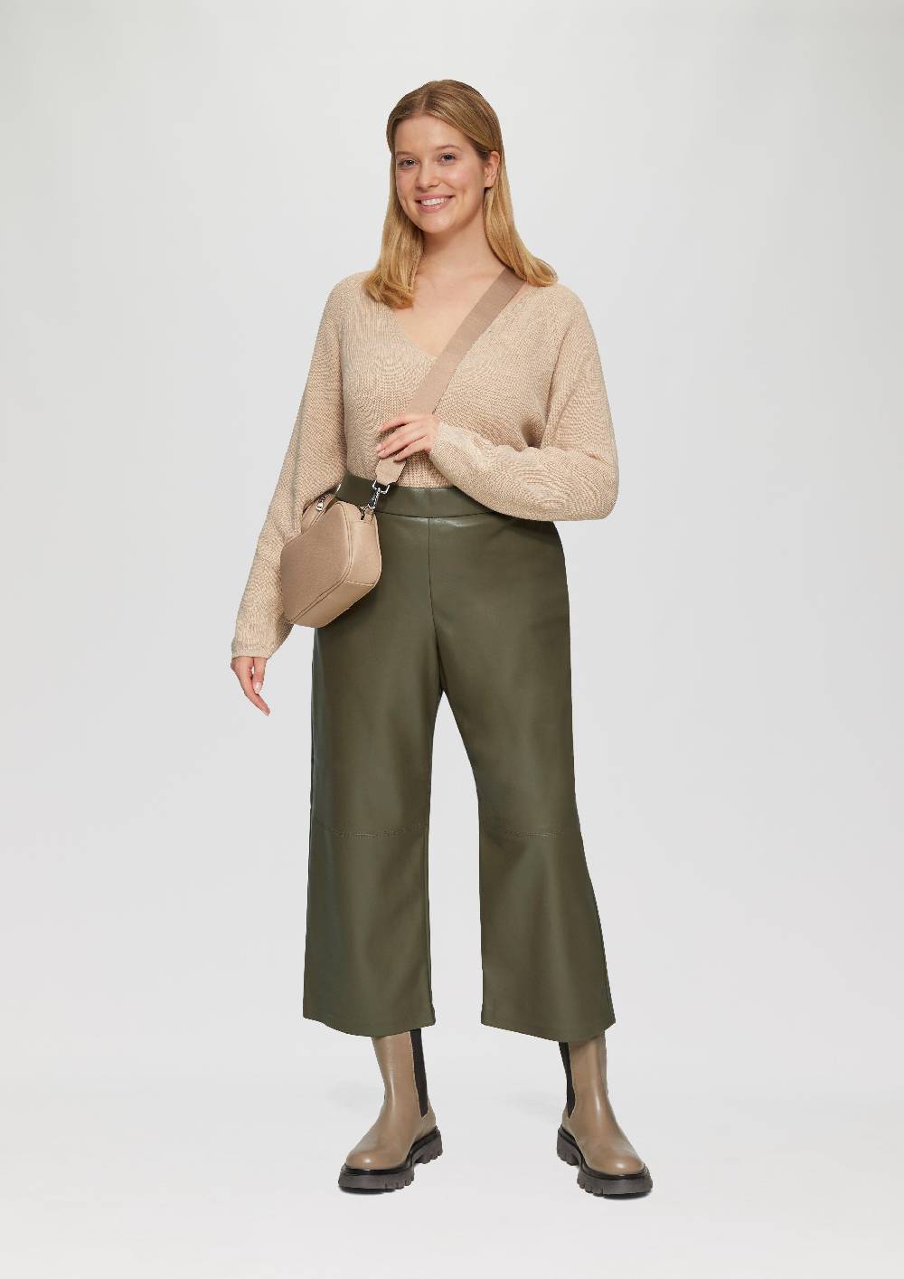 S.Oliver Culotte Aus Lederimitat Mit Nahtdetails