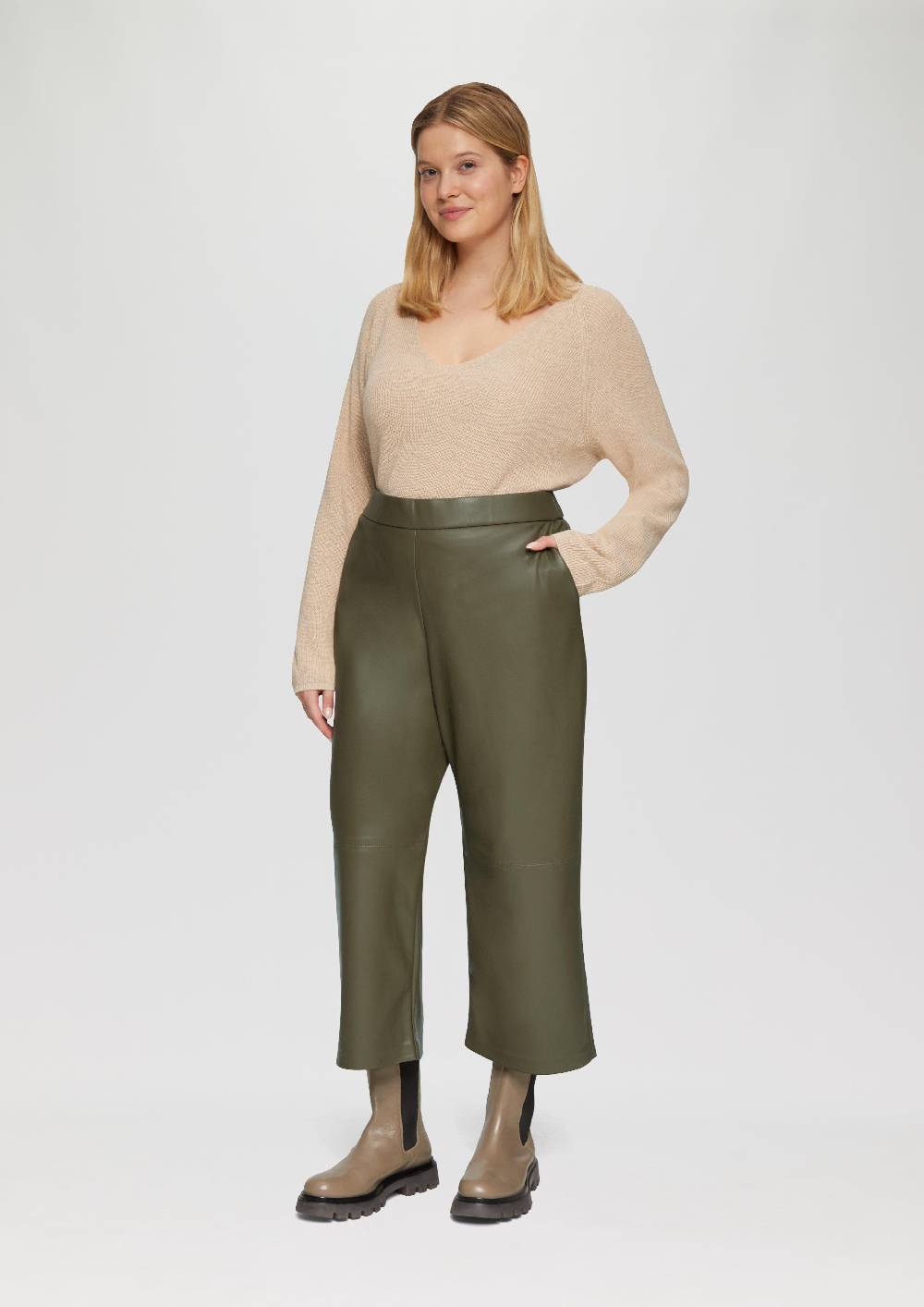 S.Oliver Culotte Aus Lederimitat Mit Nahtdetails