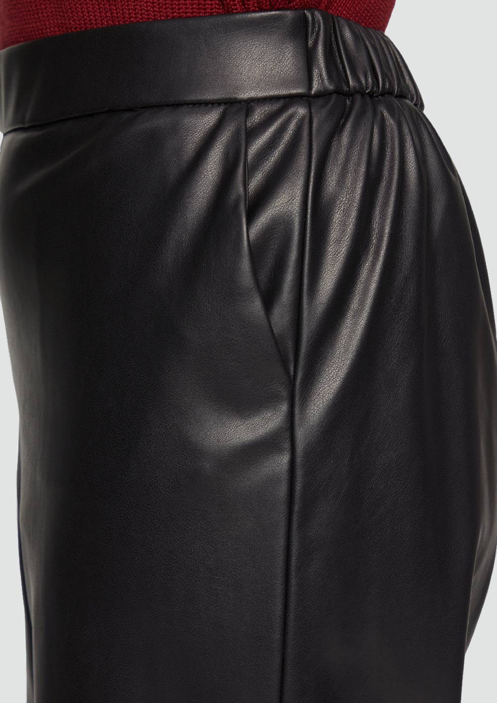 S.Oliver Culotte Aus Lederimitat Mit Nahtdetails