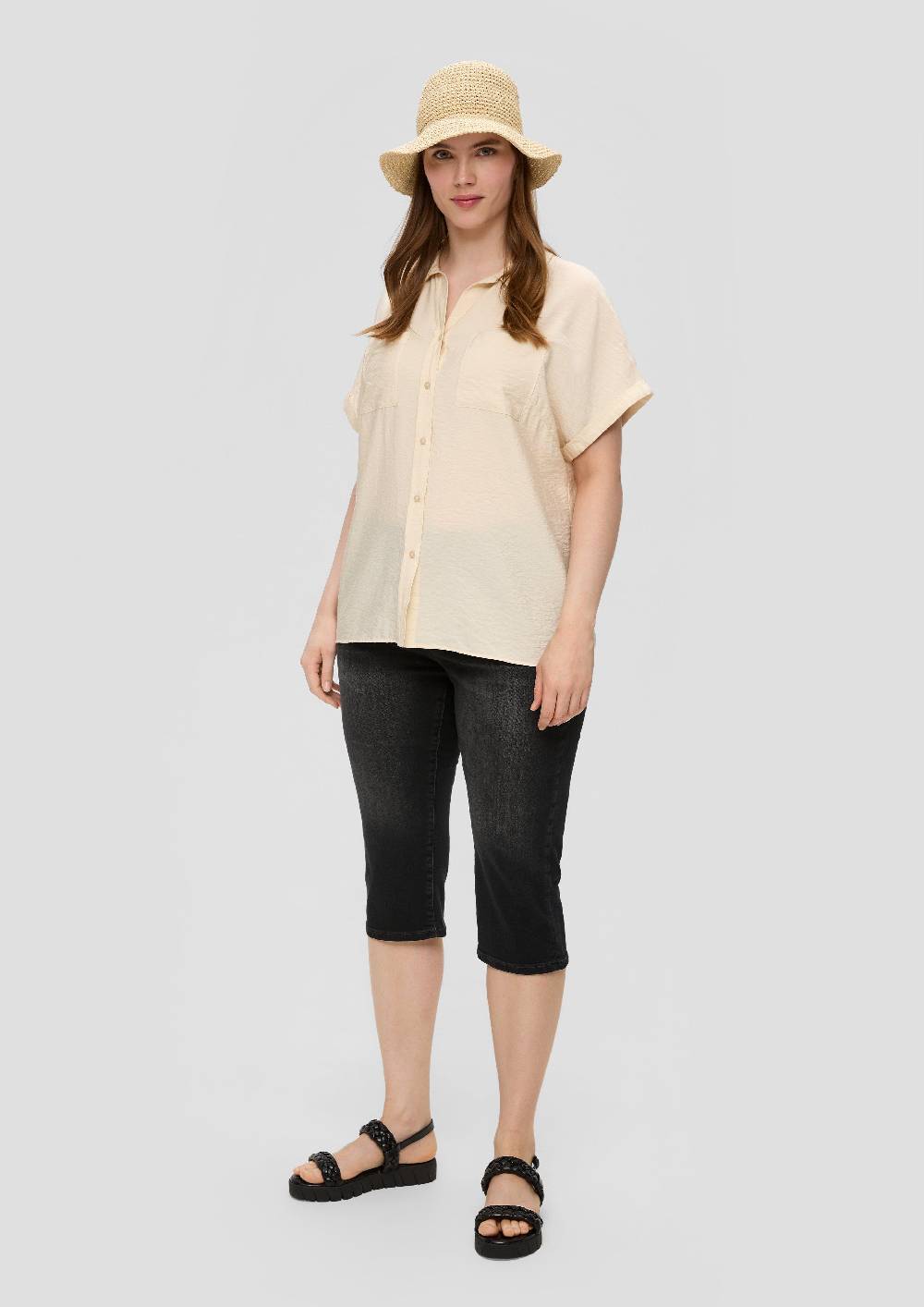 S.Oliver Denim-Capri / Mid Rise / Slim Leg