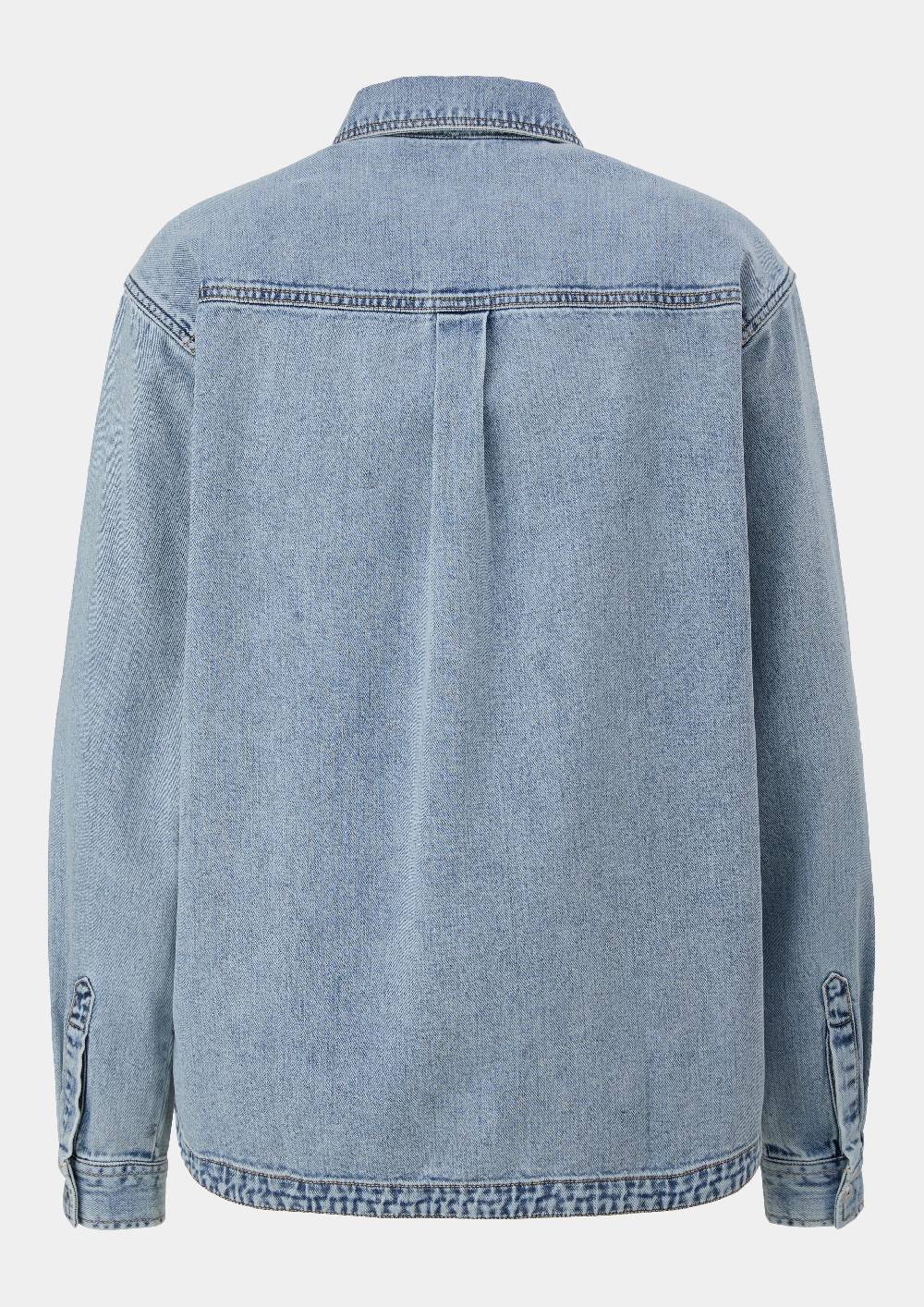 S.Oliver Denim-Hemd Mit Druckknöpfen