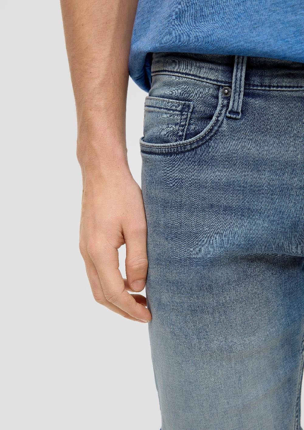 S.Oliver Denim-Shorts Mit Fixiertem Umschlag
