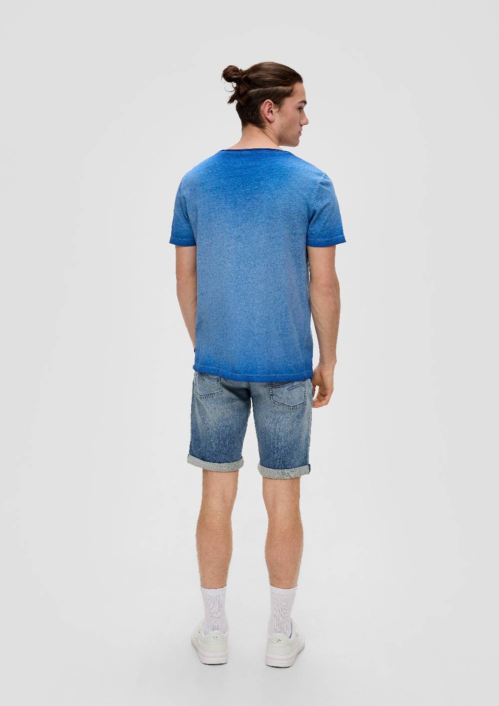 S.Oliver Denim-Shorts Mit Fixiertem Umschlag
