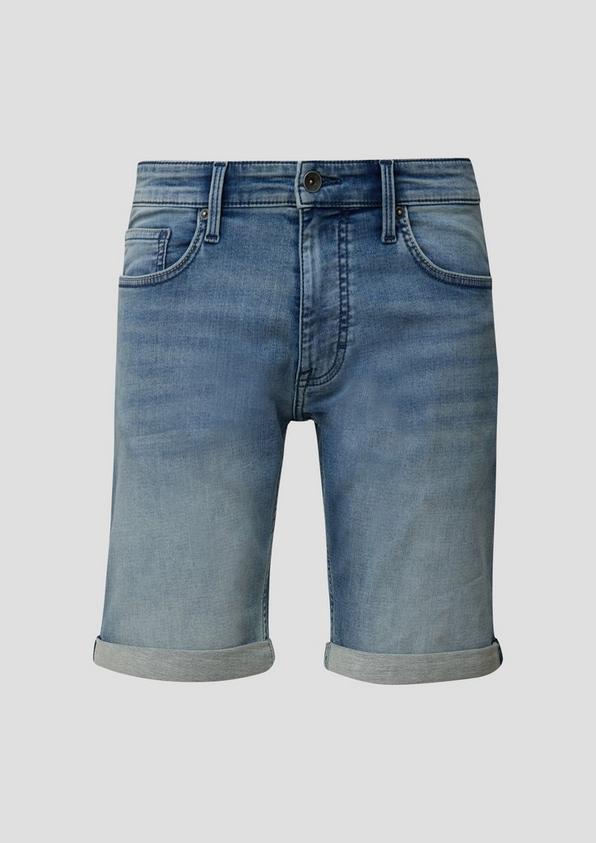 s.Oliver Denim-Shorts mit fixiertem Umschlag