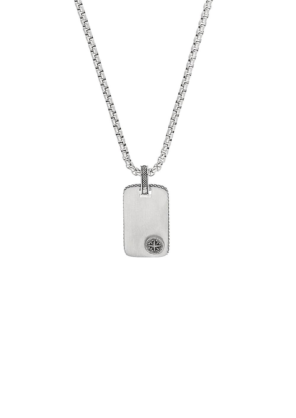 S.Oliver Dog-Tag-Kette Mit Kompass-Detail
