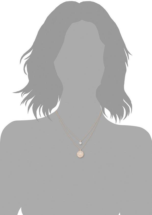 s.Oliver Doppel-Halskette mit Kristallglas