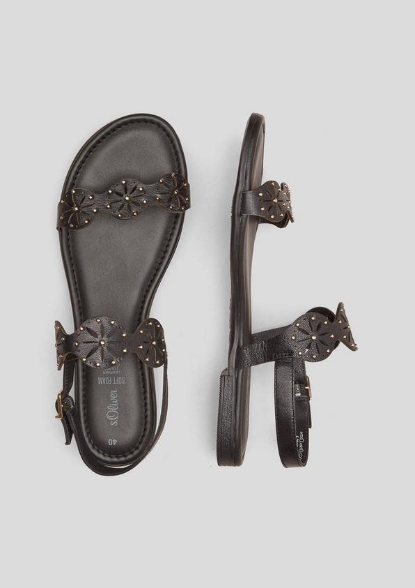 s.Oliver Echtleder-Sandalen mit Nieten