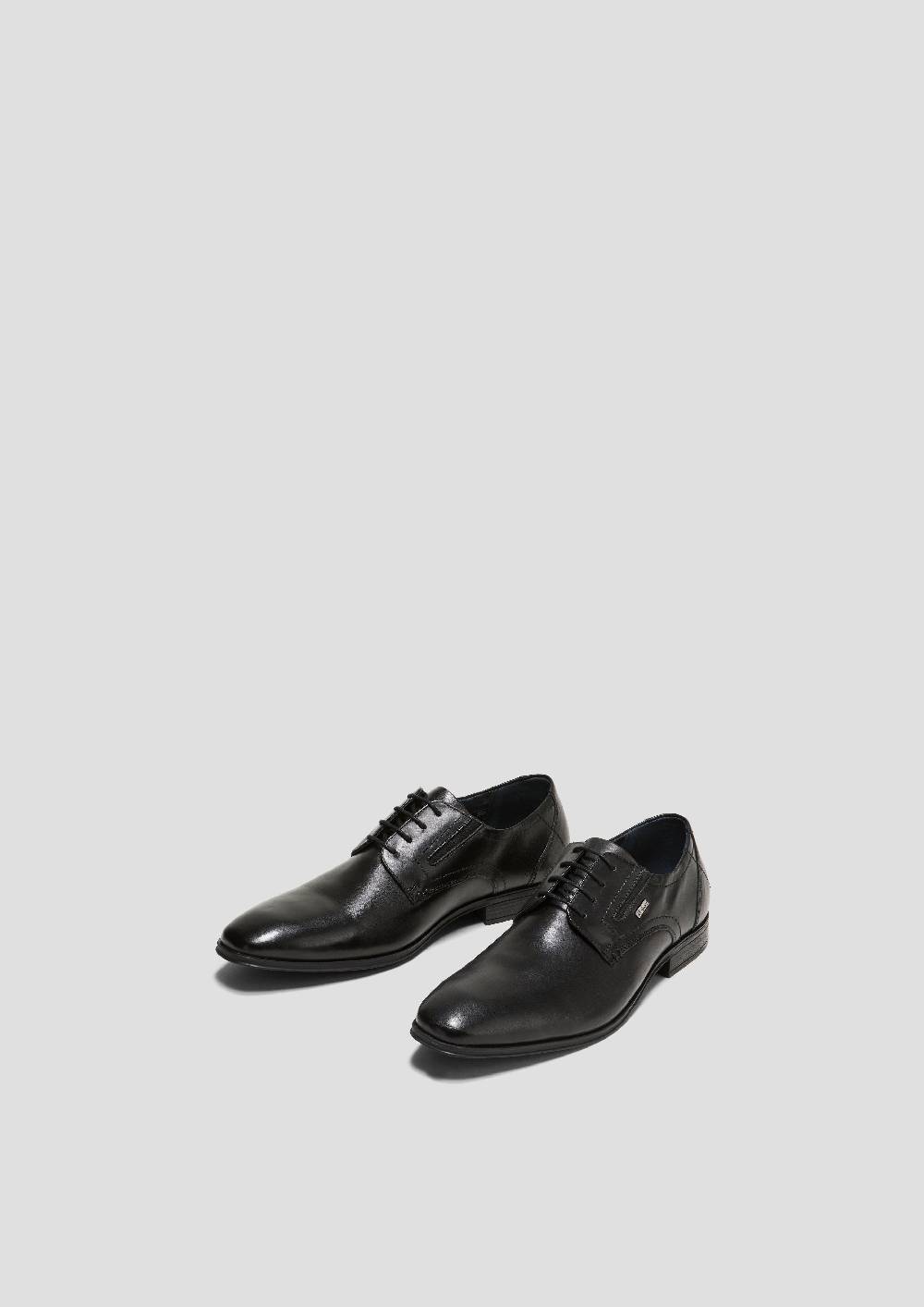 S.Oliver Echtleder-Schnürer Mit Gummizug-Detail