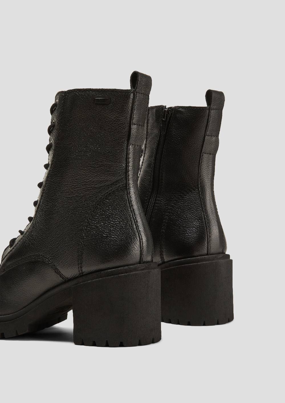 S.Oliver Echtlederstiefel Mit Blockabsatz