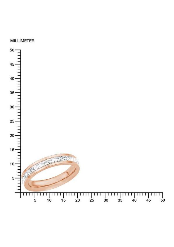 s.Oliver Edelstahl-Ring mit Kristallglas