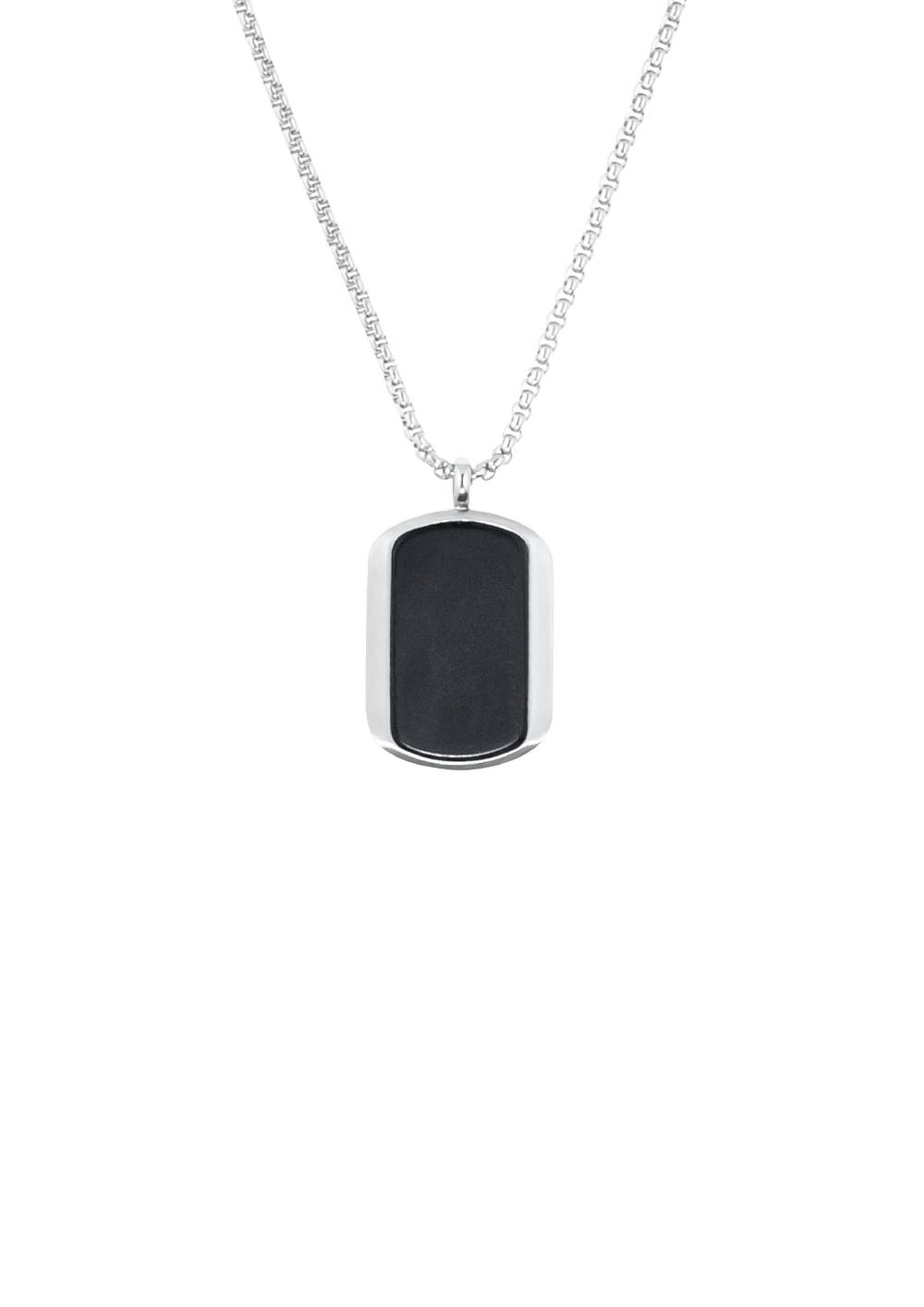 S.Oliver Edelstahlkette Mit Dog-Tag-Anhänger