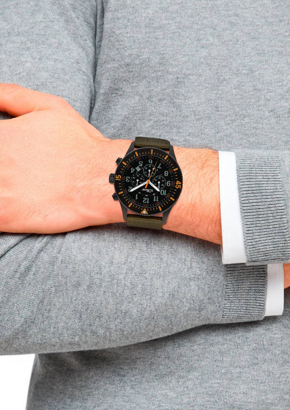 S.Oliver Edelstahluhr Mit Kontrastdetails