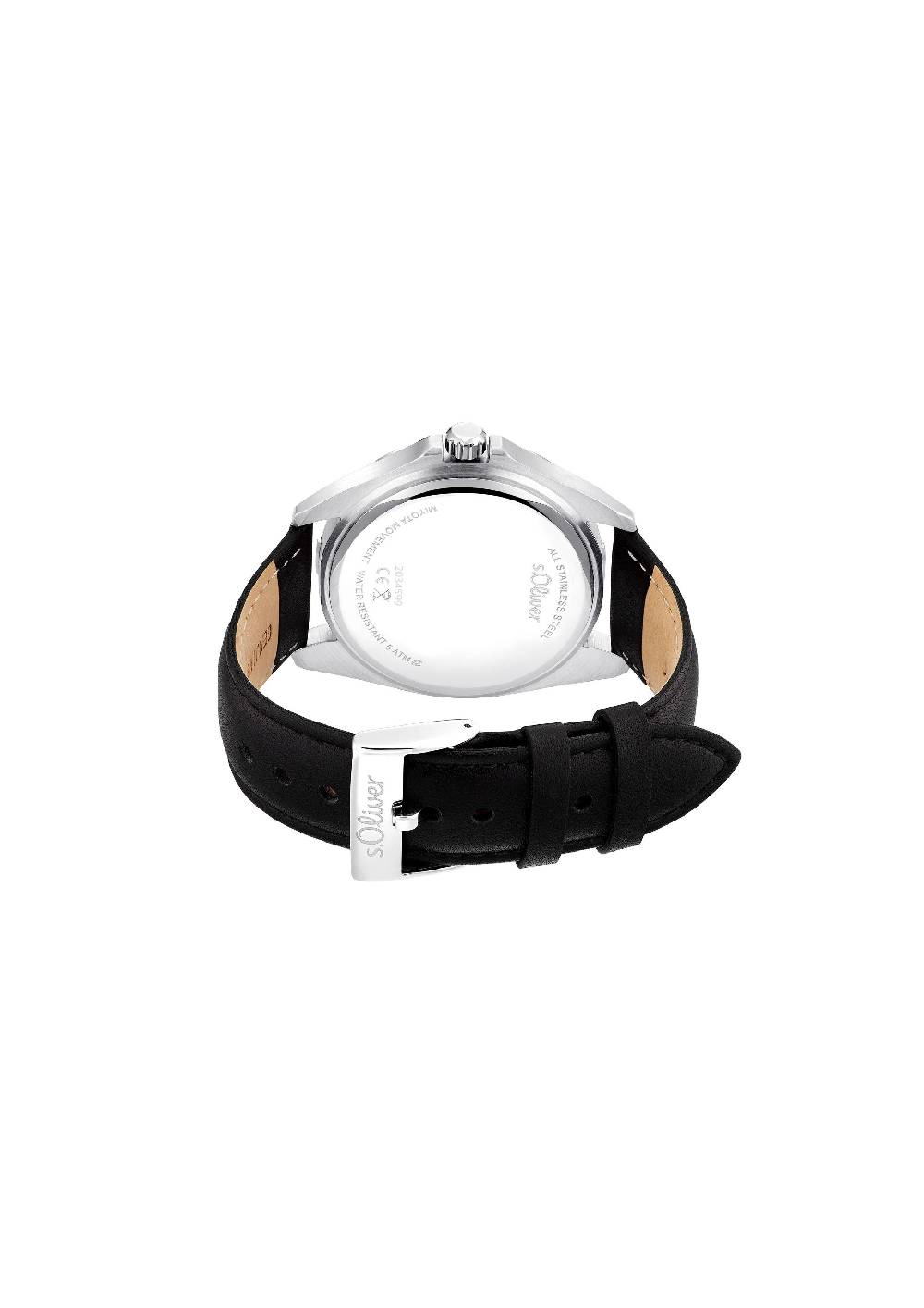 S.Oliver Edelstahluhr Mit Lederarmband