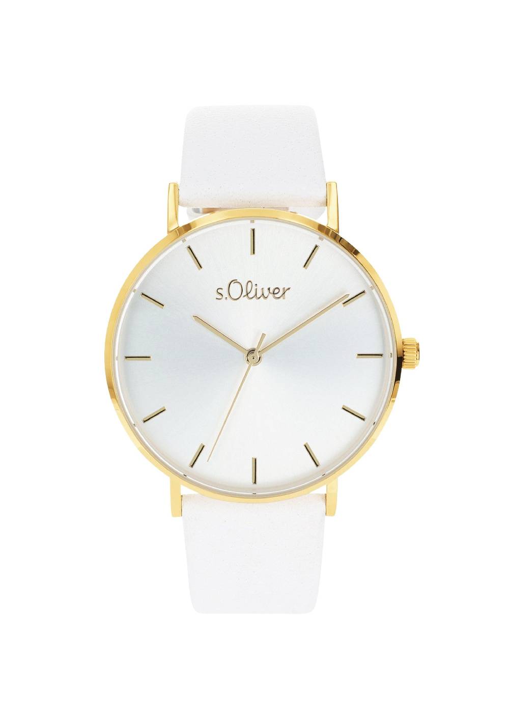 S.Oliver Edelstahluhr Mit Lederarmband