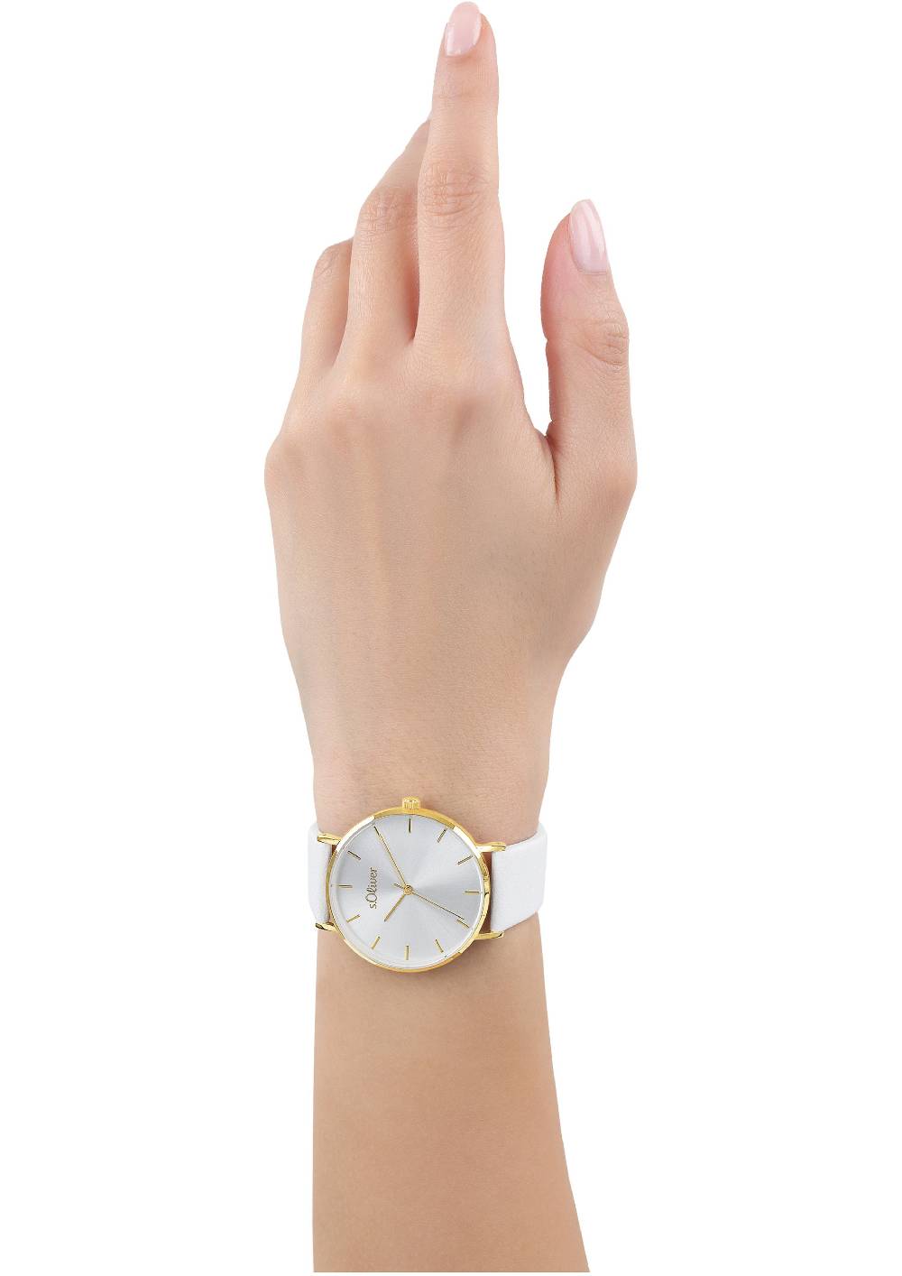 S.Oliver Edelstahluhr Mit Lederarmband