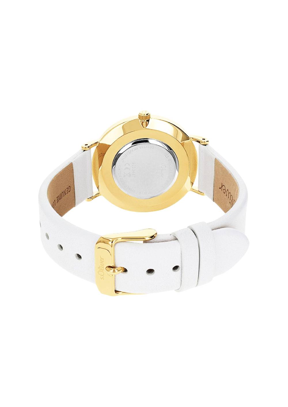 S.Oliver Edelstahluhr Mit Lederarmband