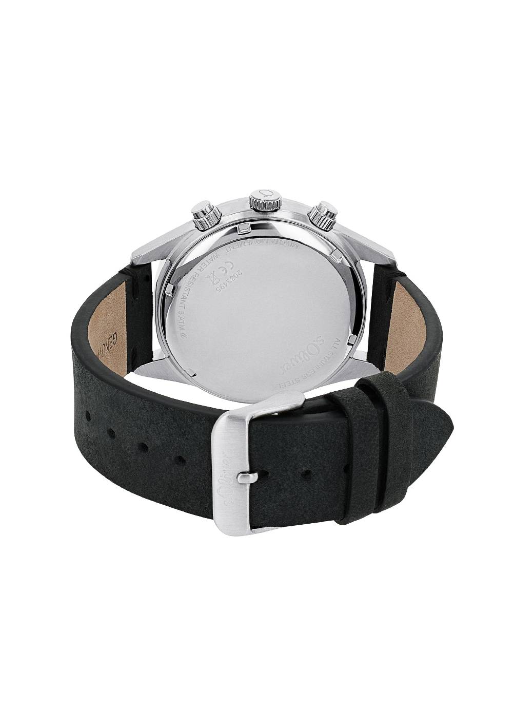 S.Oliver Edelstahluhr Mit Lederarmband