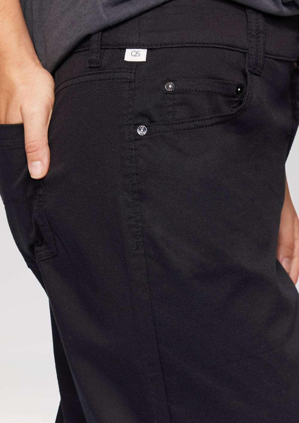 S.Oliver Elastische Capri-Hose Aus Baumwoll-Satin