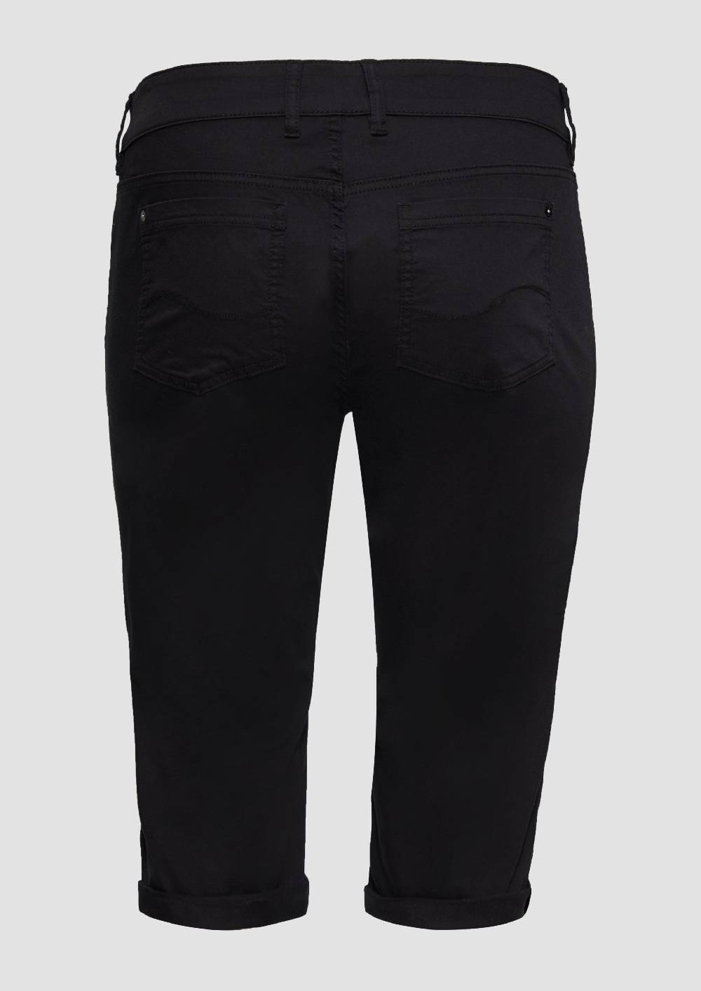 S.Oliver Elastische Capri-Hose Aus Baumwoll-Satin