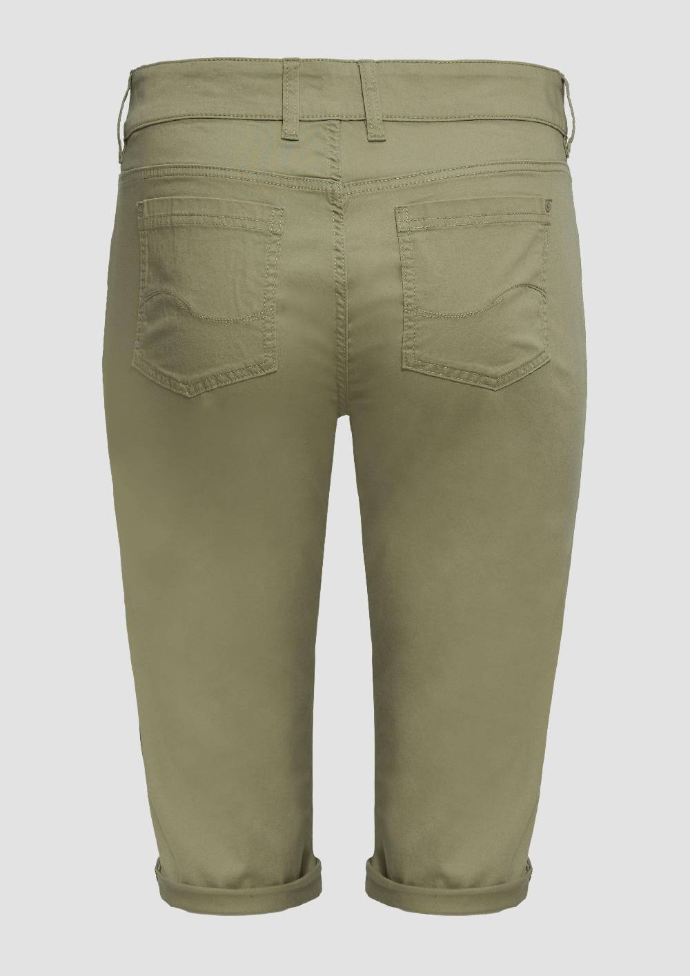 S.Oliver Elastische Capri-Hose Aus Baumwoll-Satin