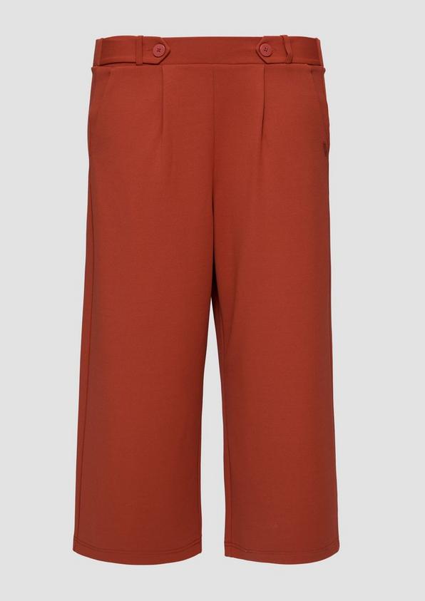 s.Oliver Elastische Wide-Leg-Hose aus Crêpe