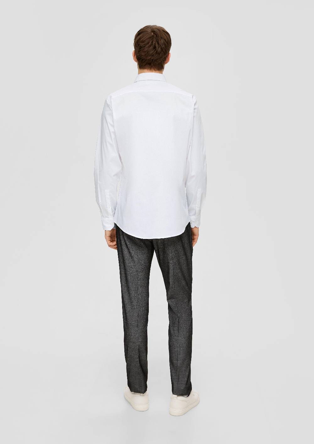 S.Oliver Elastisches Anzughemd Mit Webstruktur