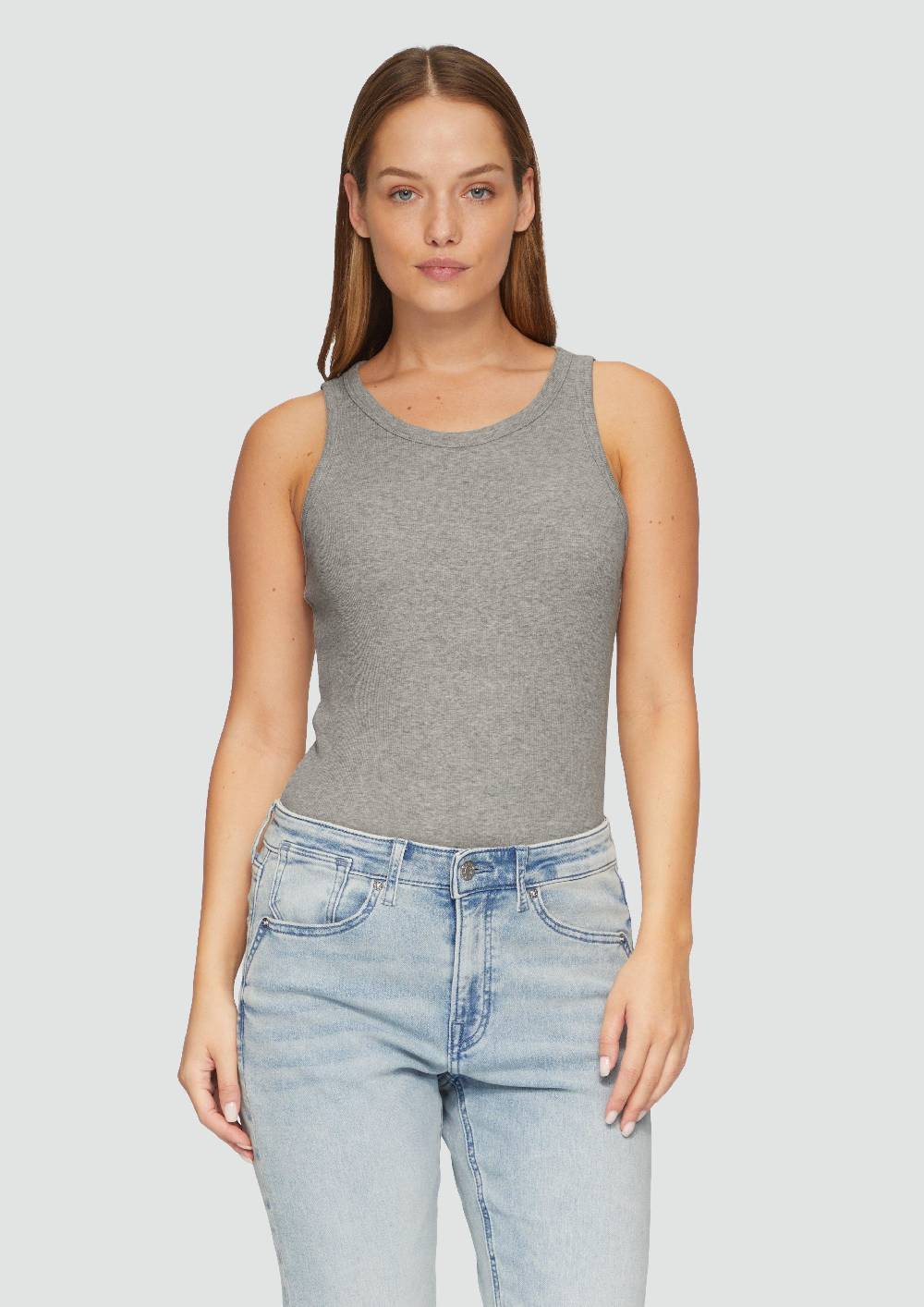 S.Oliver Elastisches Top Mit Rippstruktur