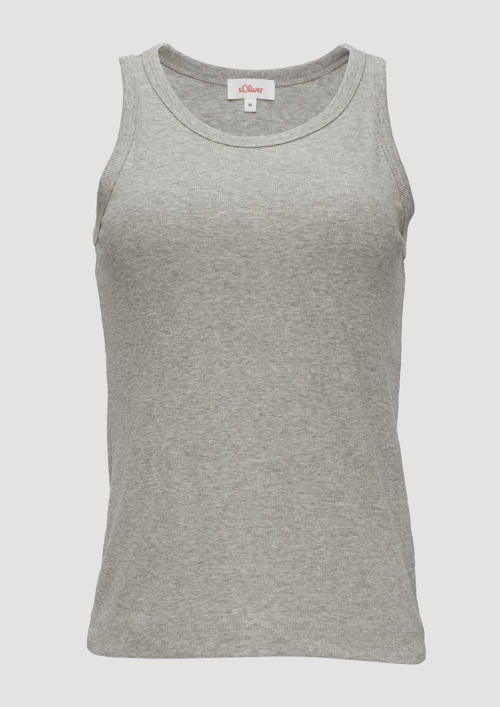 S.Oliver Elastisches Top Mit Rippstruktur