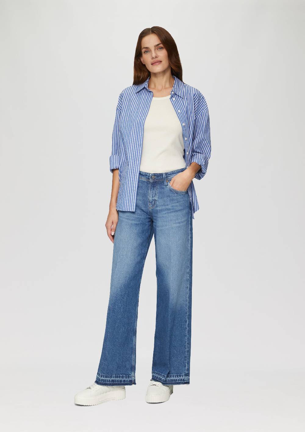 S.Oliver Elastisches Top Mit Rippstruktur