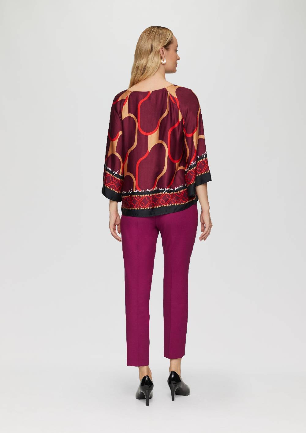 S.Oliver Elegante Bluse Mit Feiner Musterung