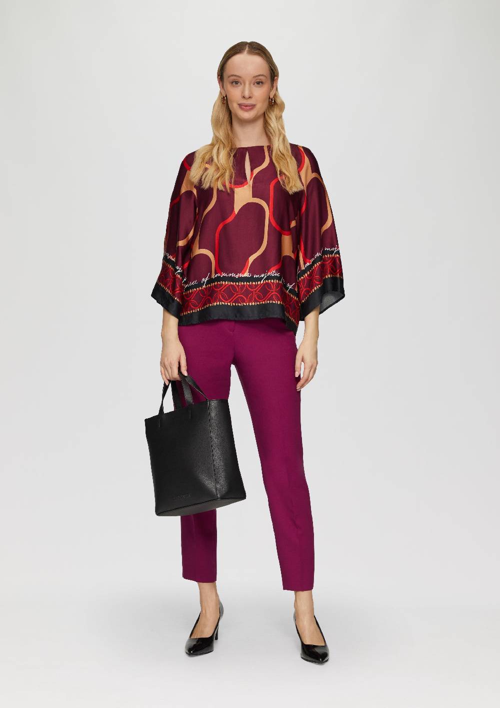 S.Oliver Elegante Bluse Mit Feiner Musterung