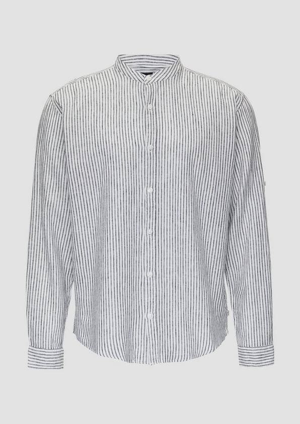 s.Oliver Fein gestreiftes Hemd aus Leinenmix