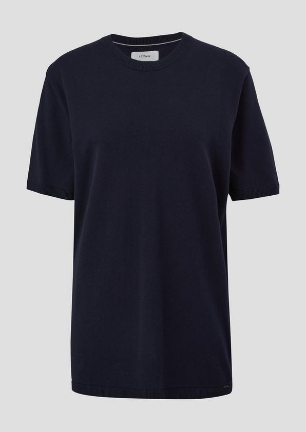 s.Oliver Fein gestricktes T-Shirt mit Rippblende