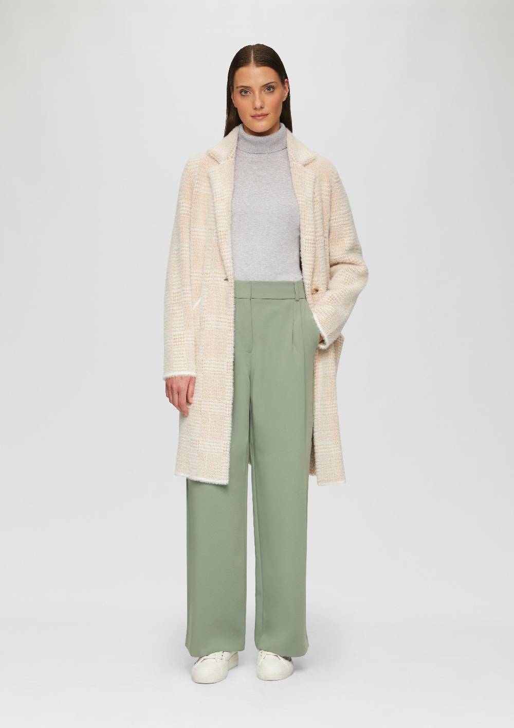 S.Oliver Feiner Rollkragenpullover Aus Viskosemix