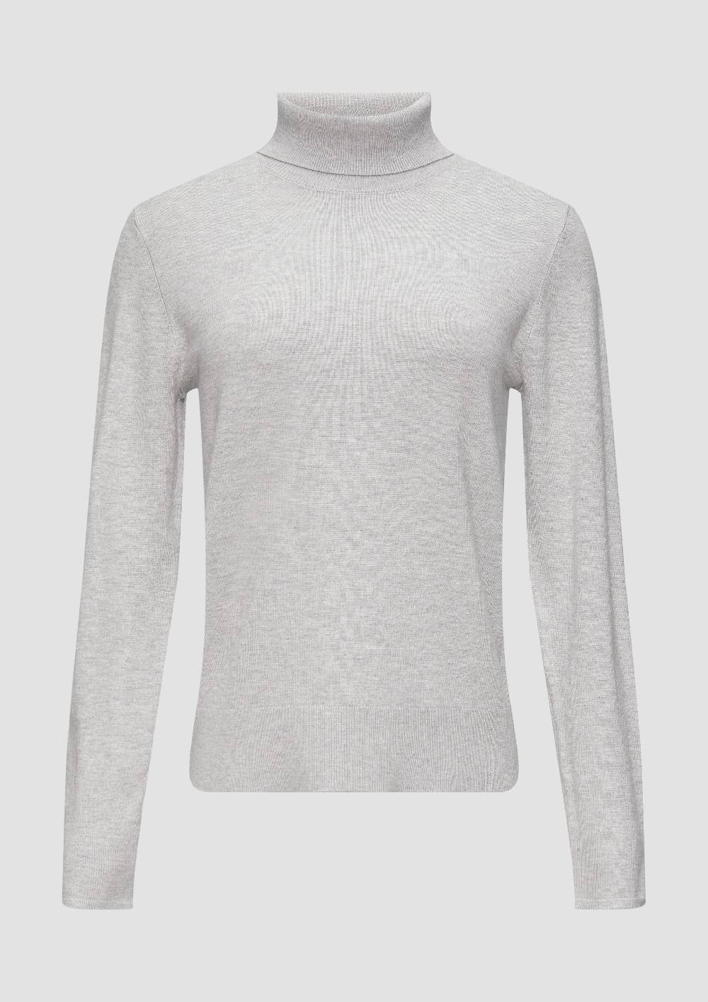 S.Oliver Feiner Rollkragenpullover Aus Viskosemix