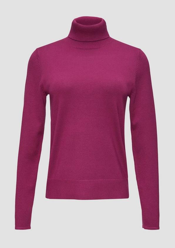 s.Oliver Feiner Rollkragenpullover aus Viskosemix